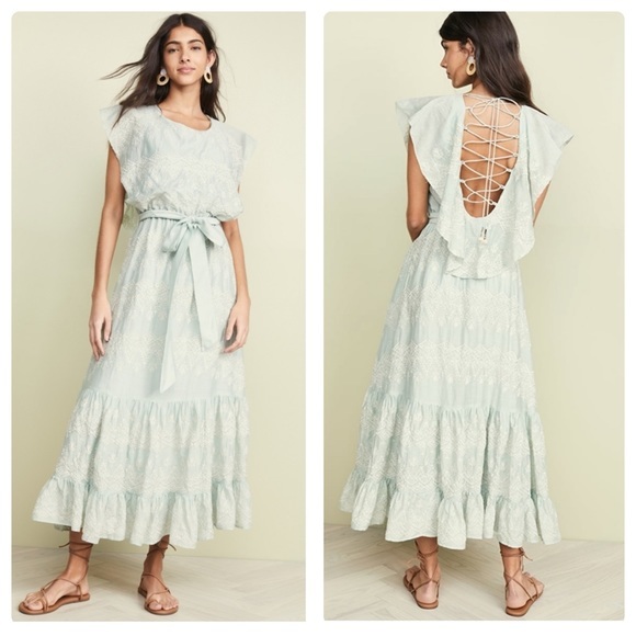 Love Sam Dresses & Skirts - Anthropologie Love Sam Dress Sam Amia Embroidered Lace Maxi Dress